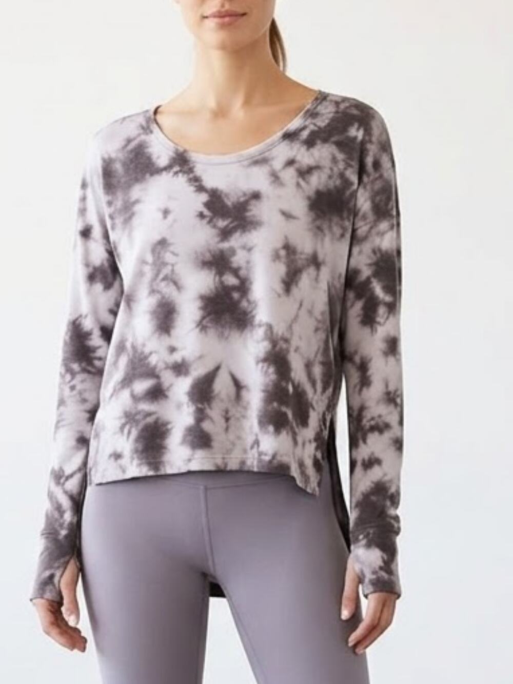 JUICY COUTURE Gray Tie Dye Athleisure Sweatshirt, M